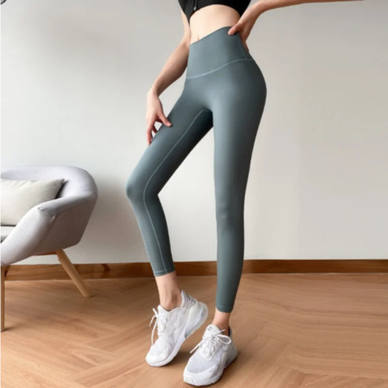 

Sexy yoga pants women's seamless high-waisted hips peach hips sports fitness cycling rock climbing nine-point pants leggings