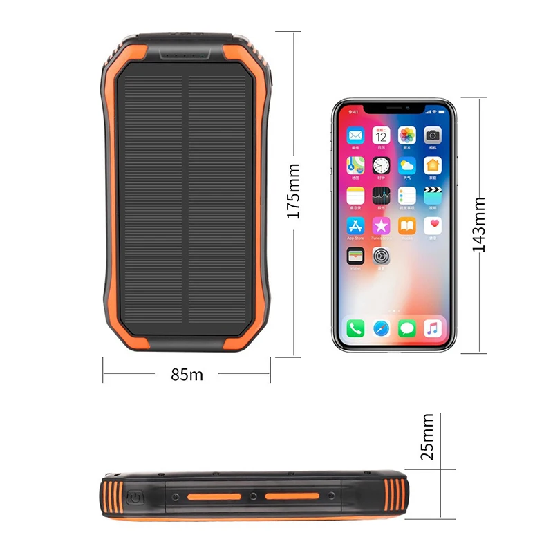 

Camping Lights New 30,000 MAh PD18w Fast Charge Solar Mobile Power 10W Wireless Charging Bao Tent Lights
