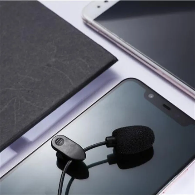 Черный студийный мини-микрофон для речи 3 5 мм с зажимом на лацкане ПК ноутбука 1 м |