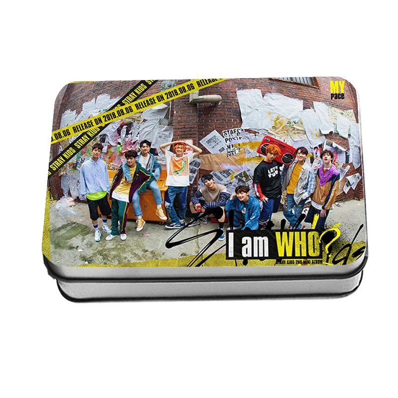 40pcs/Set KPOP Stray Kids New Album I am WHO Crystal Card Lomo Cards Stickers Photocard Poster Gift Stationery Set