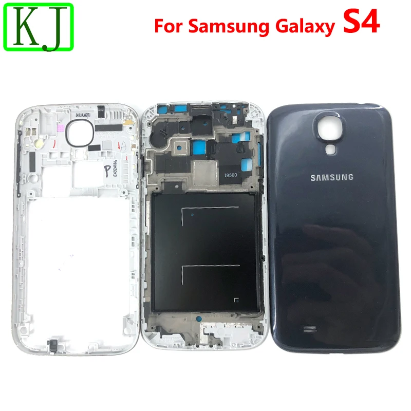 Для samsung Galaxy S4 I9500 I9505 I337 S4Mini i9190 i9192 i9195 Передняя средняя рамка+ крышка батареи Задняя Дверь Корпус для S4 Mini