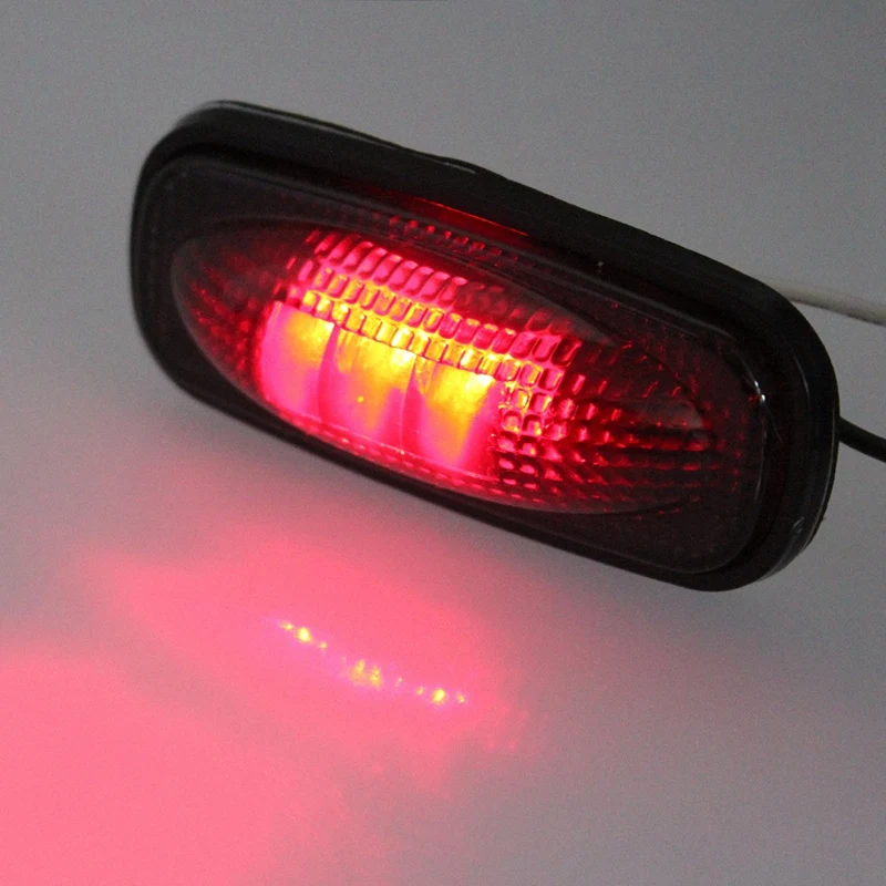 2 Pcs 3 Led Smoked 3.4 Inch Pickup Truck Reverse Side Marker Lights Fender Tail Light Clearance Lamp Red | Автомобили и мотоциклы