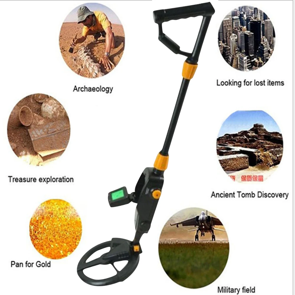 

Lightweight Metal Detector Kids Handheld Pinpoint Treasure Finder Adjustable Underground Iron Metal Gold Detector for Children