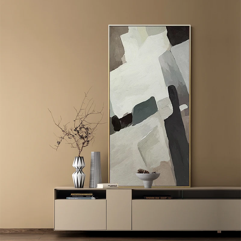 Настенные постеры в скандинавском стиле с абстрактными цветными блоками