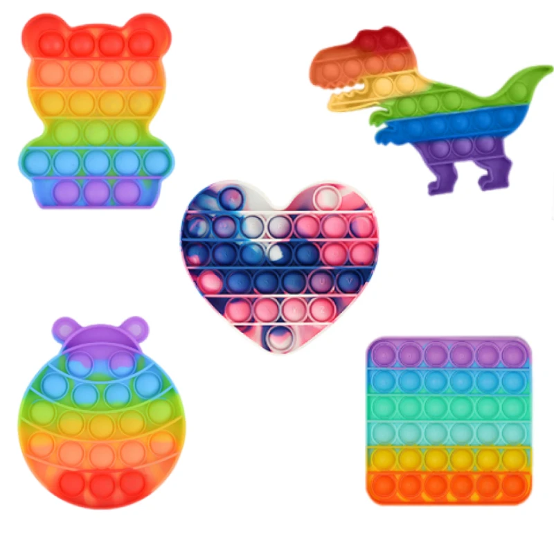 

Rainbow Bubble Pop Fidget Kids Toy Sensory Autisim Special Need Its Anti-stress Stress Relief Squishy Fidget Toy For Kids