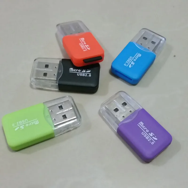 1 шт. Новый портативный мини Алмазный USB 2 0 высокоскоростной Micro SD SDHC TF кардридер
