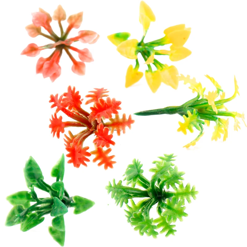 20 шт. моделирующие растения цветы и DIY модель игрушечного ландшафта строительный