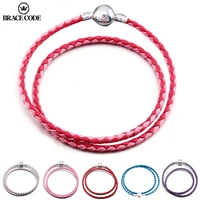 brace code newest high quality fashion 9 colors leather chain charm brand bracelets for women diy bracelet jewelry accessories