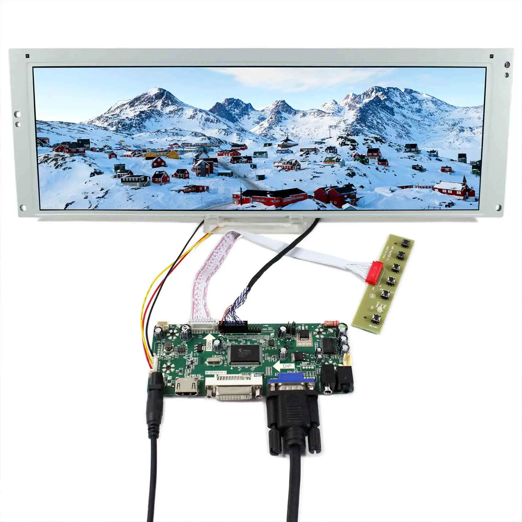 ЖК-экран 14 9 дюйма 1280x390 LTA149B780F с платой контроллера ЖК-дисплея H DMI VGA DVI подходит для