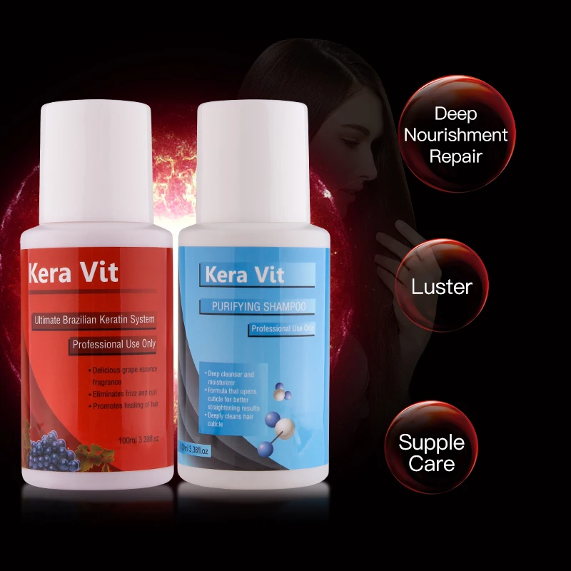 

5% 100ml Brazilian keratin Repair Damage Frizzy+purifying shampoo hair straightening Hair Treatment smooth