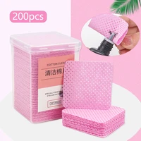 200 pcs lint free paper cotton wipes eyelash glue remover wipes cleansing cotton sheet nails art polish makeup clean pads tools