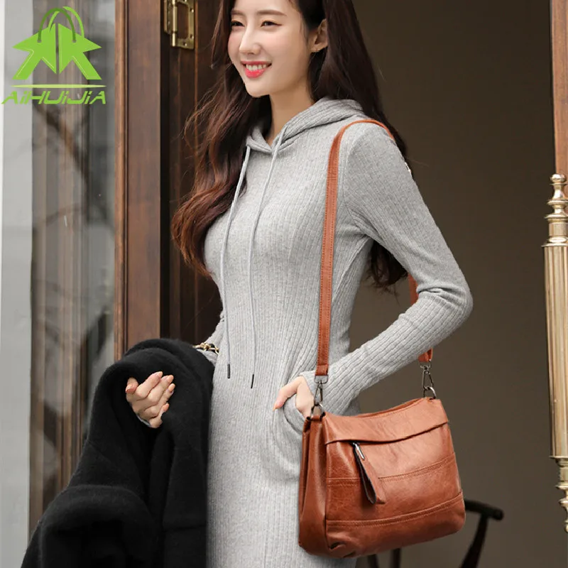 fashion luxury women bags designer handbags high quality for women messenger bag 2021 new pu leather female retro shoulder bags free global shipping