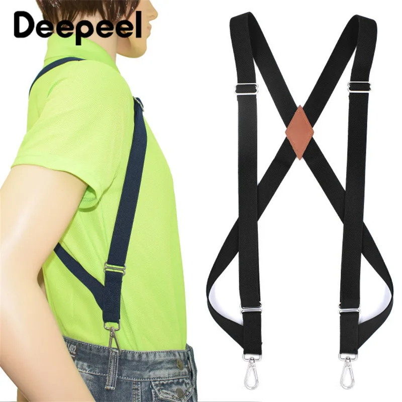 Мужские эластичные широкие подтяжки из полиэстера Deepeel 1 шт. 2 5*125 см регулируемые