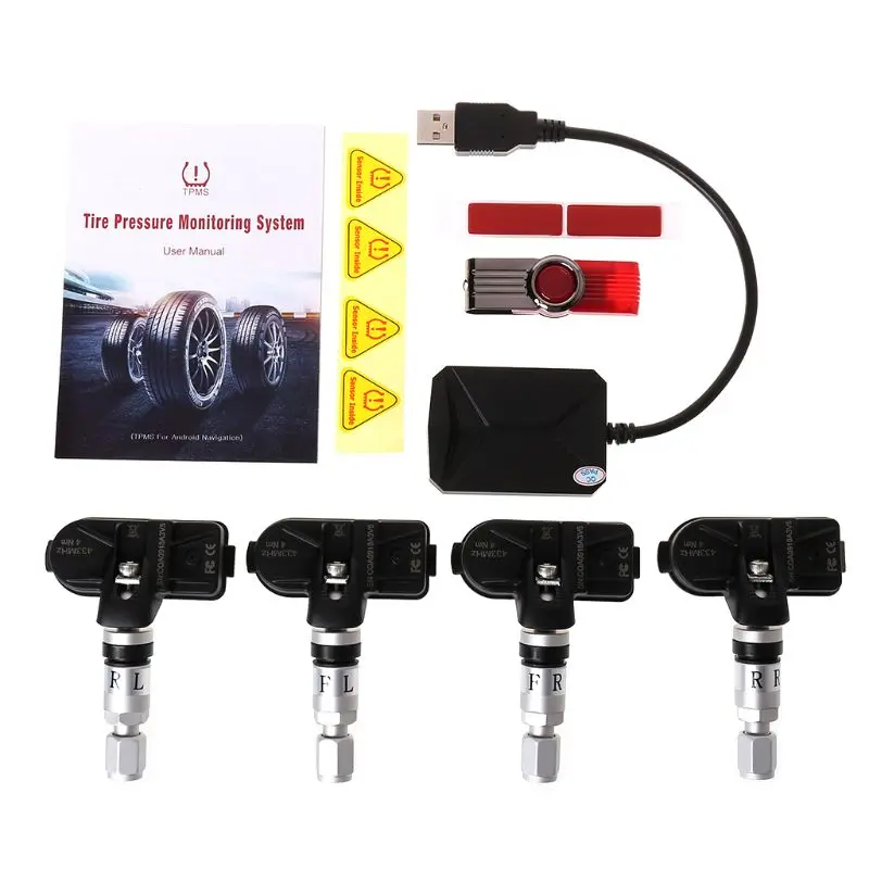 

USB Android TPMS tire pressure monitor/Android navigation tire pressure monitoring alarm system/wireless transmission with F19A