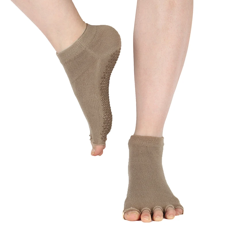 Носки для занятий йогой нескользящие носки с ремешками и рукоятками без пятки