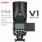 Вспышка Godox V1 V1C V1N V1S V1F V1P TTL 18000s HSS, литиевая батарея 2600 мАч, для Canon, Nikon, Sony, Fuji, Olympus