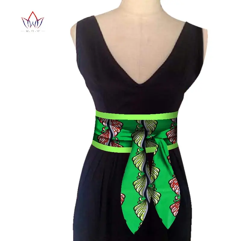 13 BRW Африканский принт Obi Ankara зеленый желтый баска пояс кнопки юбки для женщин подарок ручной работы ремень аксессуар WYB268 - Окраска металла: 13