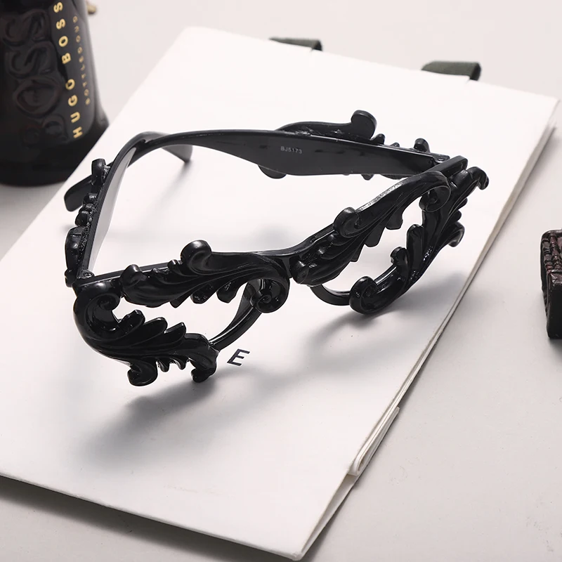 Новинка барокко Солнцезащитные очки роскошные цветочные оправы женские кошачий