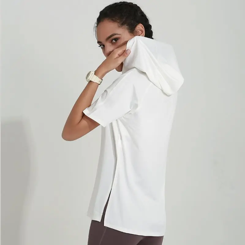 Спортивная футболка с коротким рукавом для женщин бега тренировок фитнеса топ