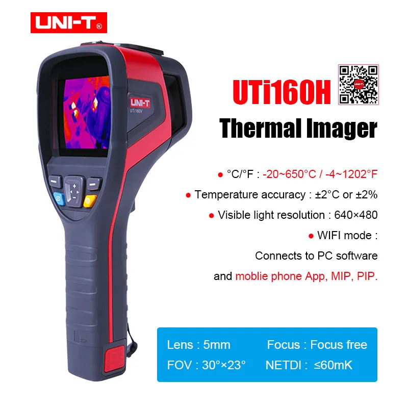 UTi160H UNI-T цифровой дисплей тепловизор промышленный тепловизор датчик температуры инфракрасный термометр USB связь - Цвет: UTi160H