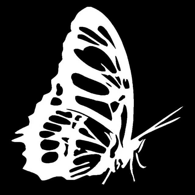 

13.5CM*14CM Beautiful Butterfly Decal Vinyl Car Sticker For Art Black/Silver