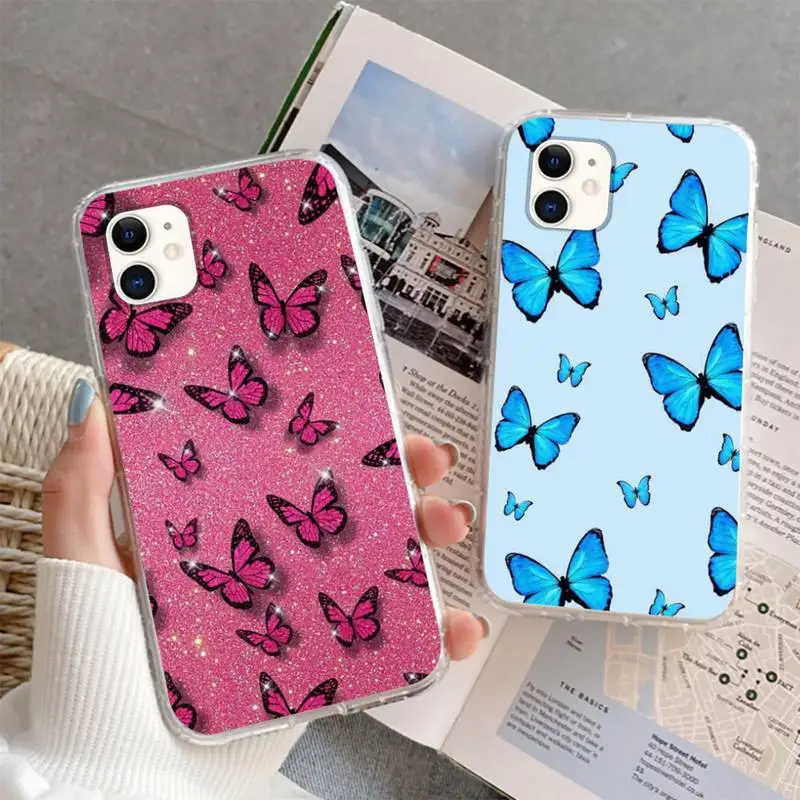 

Cute 3D Relif Butterfly Phone Case for iphone 12 Mini SE 2020 5 5S 6 6S Plus 7 8 Plus X XR XS 11 Pro Max Fundas Coque cover