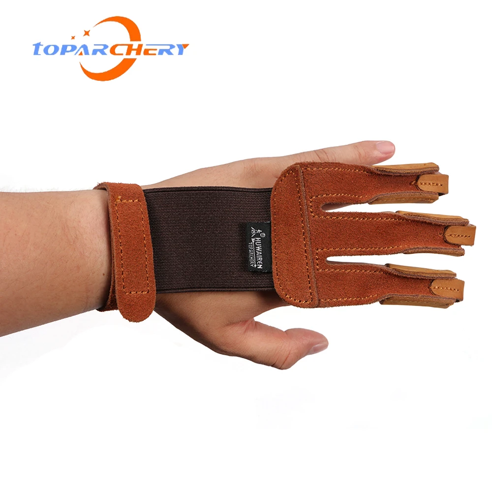 Защита для пальцев Защитная перчатка трех профессиональный лук стрельбы из лука