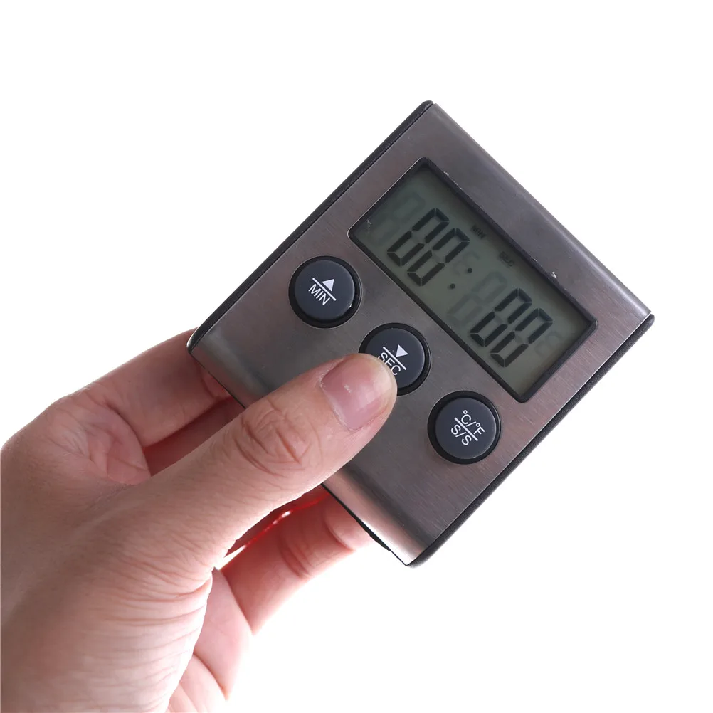 

Digital Probe Oven & Meat Thermometer Timer for BBQ Grill Meat Food Cooking