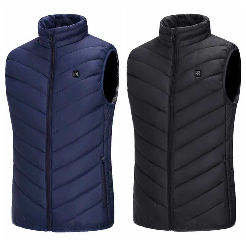 Зимний USB нагревательный жилет Тепловая ткань перо Кемпинг Туризм Теплая