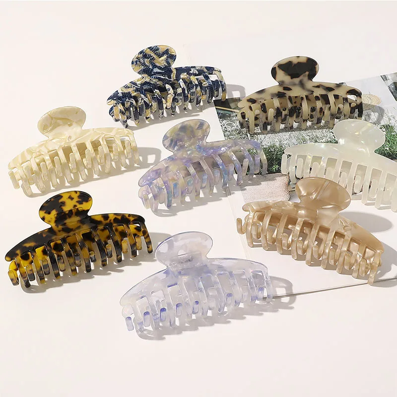 

Large Accetate Hair Claws Hollow Square Hair Clip Leopard Geometric Hair Clamps for Women Girls Hair Accessories Headdress Gifts