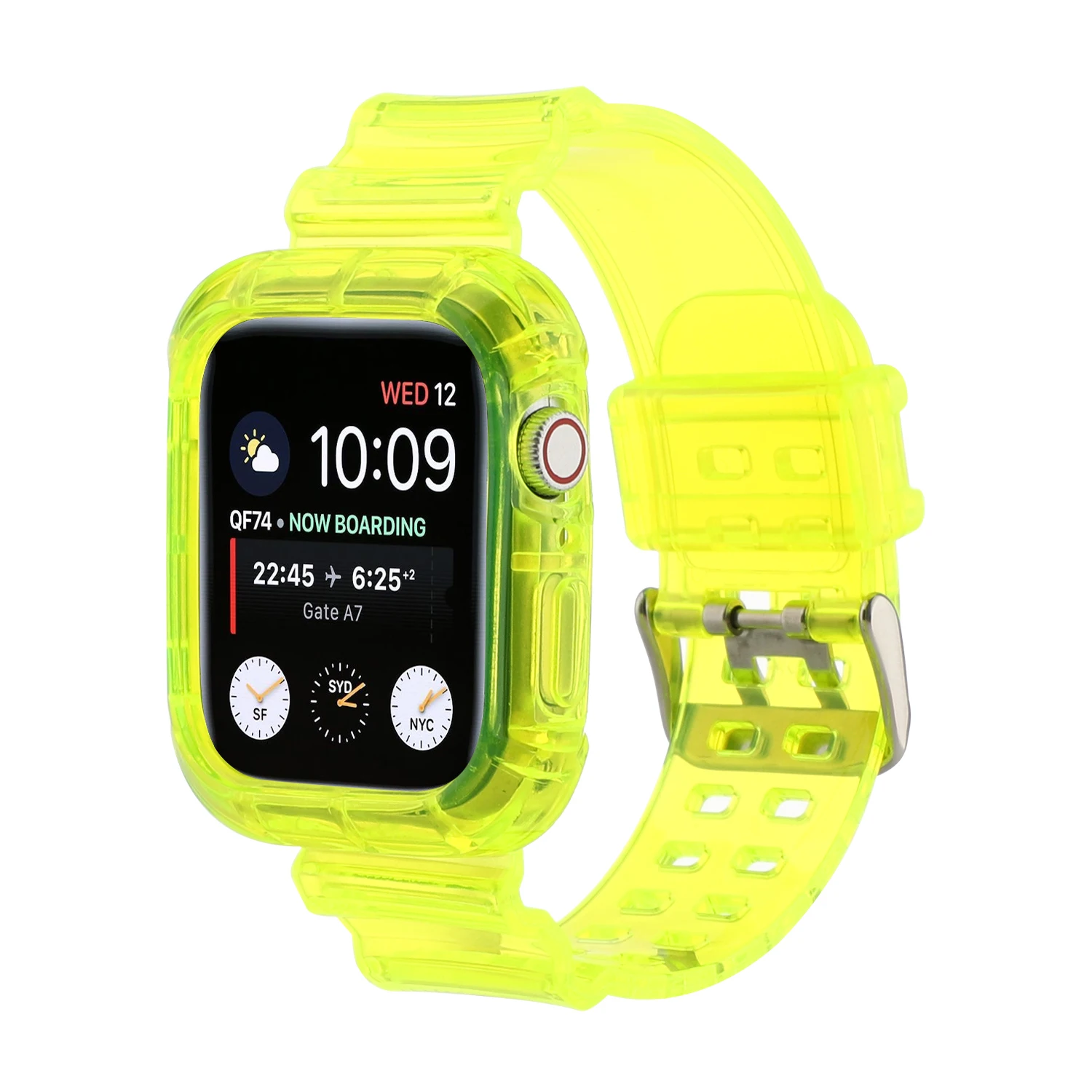 Новейшая модель Прозрачный чехол ремешок 2 в 1 для наручных часов Apple Watch 40 мм 44