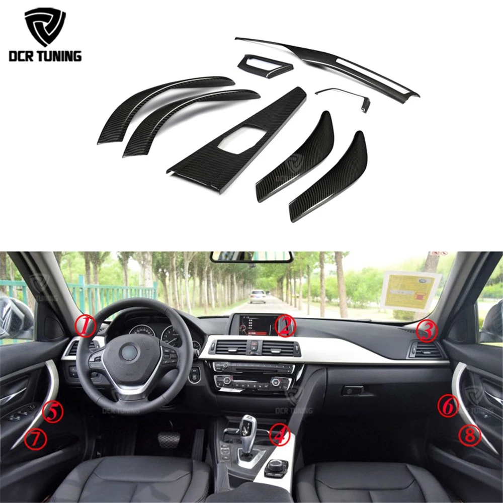 8 шт./компл. для BMW F30 3 Ser GT 4 F36 и 6 шт. F32 F33 внутренняя отделка из углеродного волокна