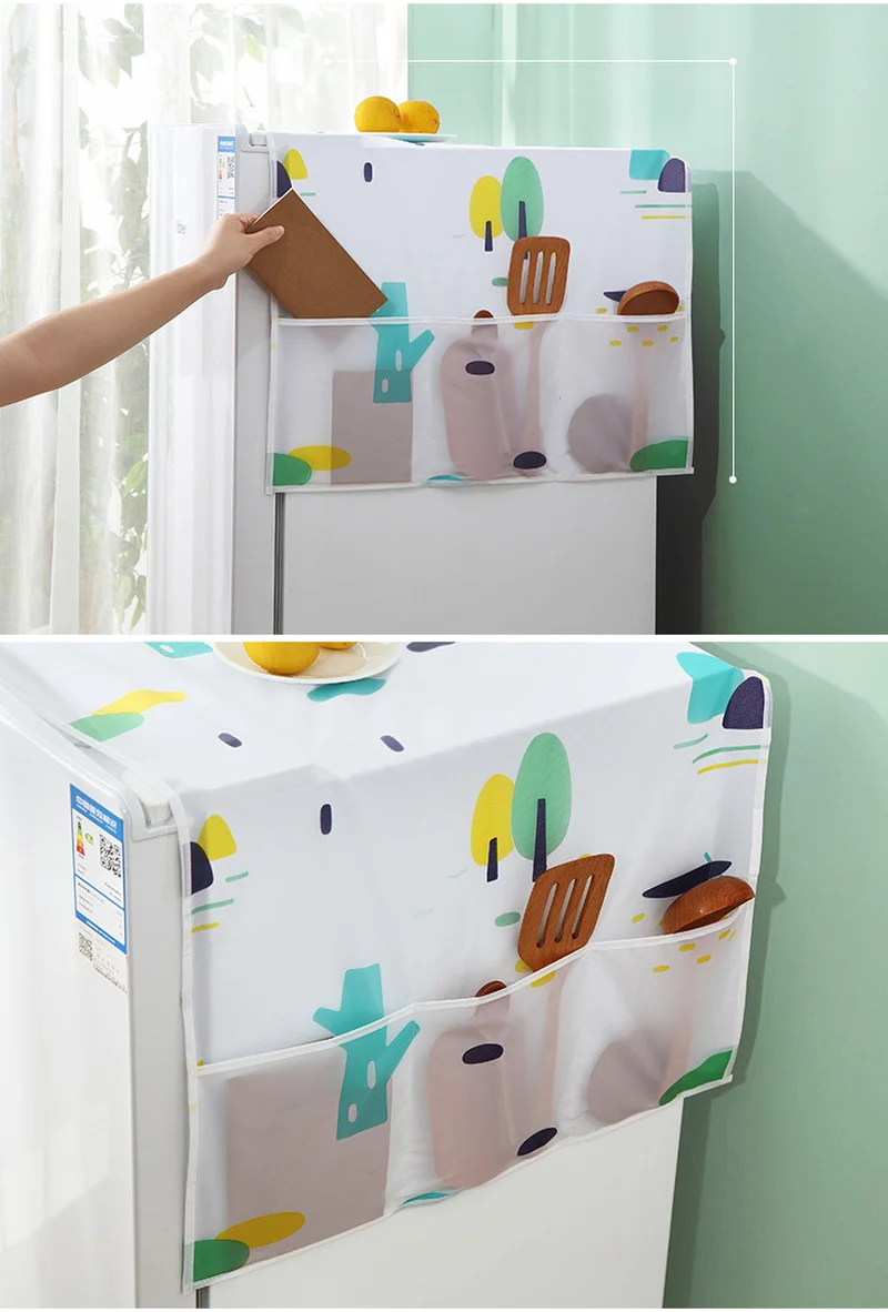 1pcs Pretty Waterproof Washing Machine Coat Dust Cover Fridge Model European Sun Dust Protection Case Home Accessories Household