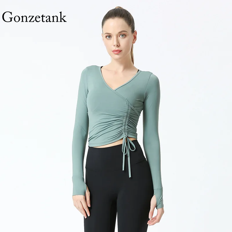 

Новинка, Женский Топ для йоги, напальчники, одежда для йоги с длинными рукавами, телесный, приятный для кожи, эластичный, тонкий, дышащий, для ...