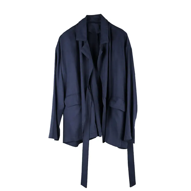 

XITAO Irregular Jacket Fashion Full Sleeve Solid Color Pocket Goddess Fan Casual Style 2021 Summer New Women Coat LDD1580