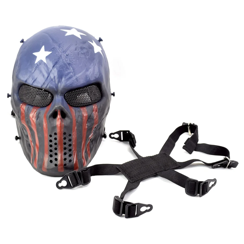 Маска на все лицо с черепом для экшн-партии страйкбовечерние армейская маска