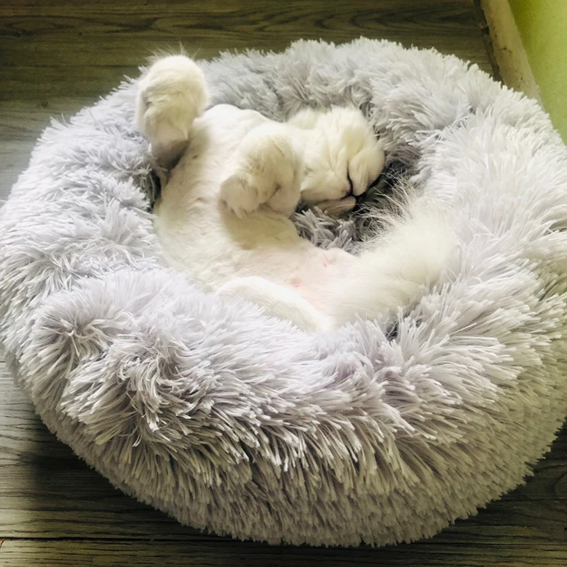 Питомник для собак и щенков удобная кровать домашних животных Круглый теплый