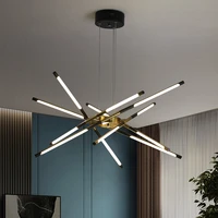 modern art led blackgold color pendant lights for the living room bedroom study nordic suspension fixture lamp for the home