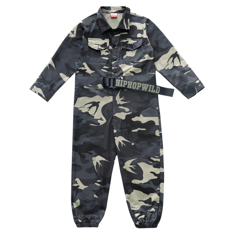 

Children Hip Hop Dance Costume Kids Camouflage Onesie Hiphop Jazz Dance Outfit Girls Performance Clothing Fashion Wear BL3360