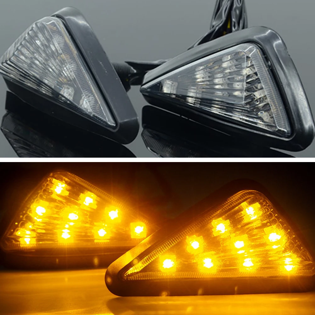 

9 LED Turn Light Motorbike Indicators Blinker 1 Pair Triangle Moto Turn Signal Lamps Piranha Light Motorcycle Flasher