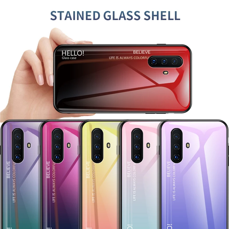 Модный чехол для телефона из витражного стекла vivo X30 X30Pro 5G задние крышки оболочка