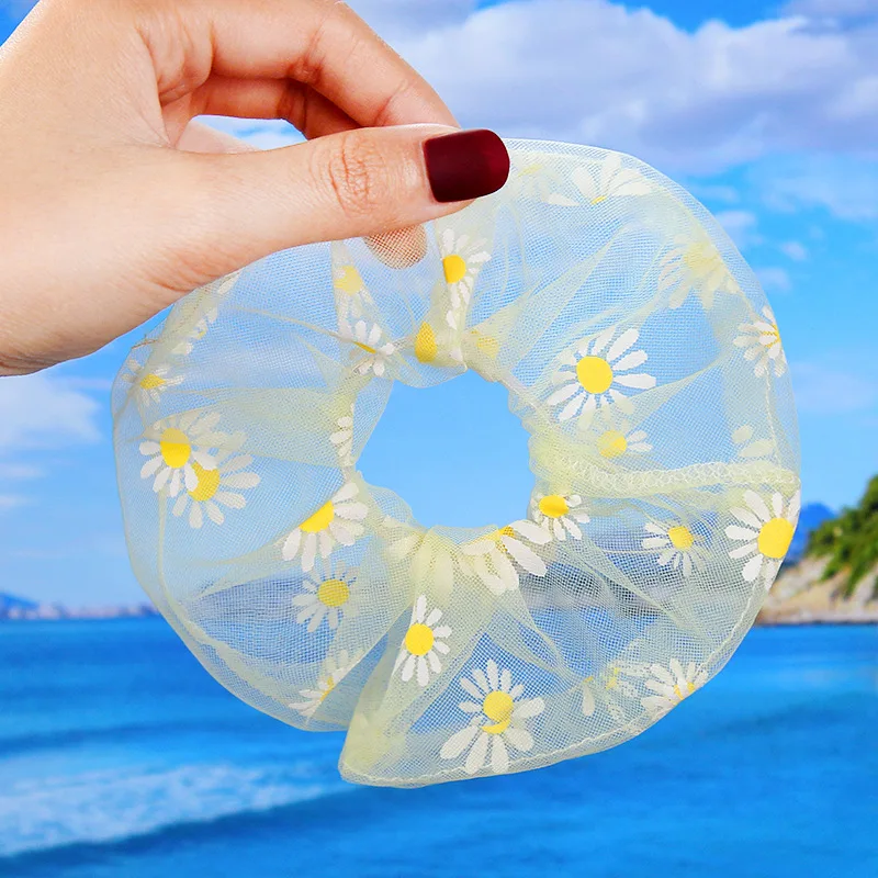 1 шт. летняя шикарная сетчатая пряжа маленькие резинки для волос с принтом