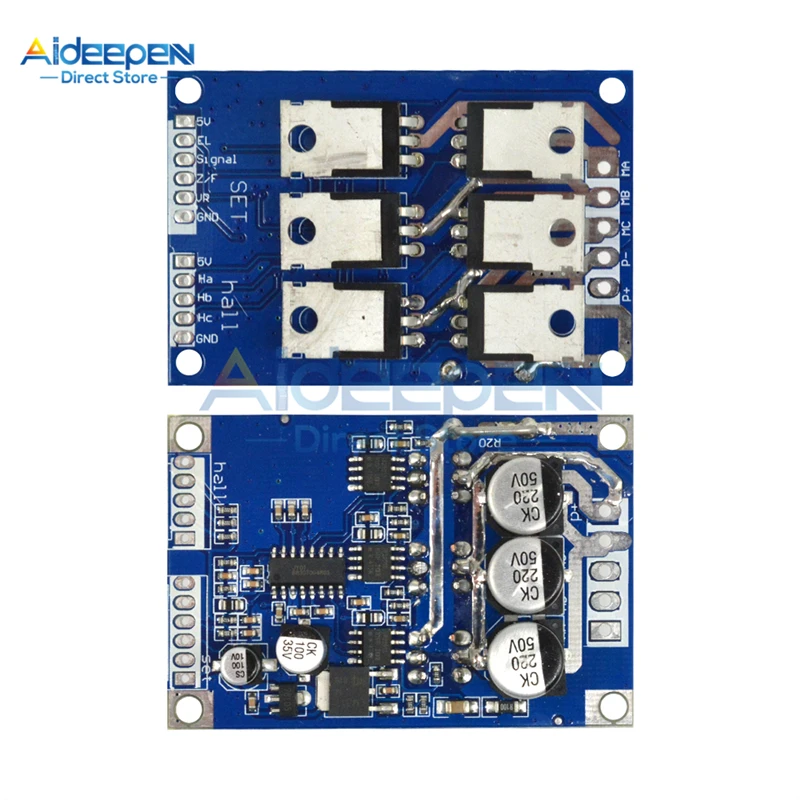 Бесщеточный контроллер двигателя постоянного тока 12 В 24 в 36 500 Вт ШИМ с