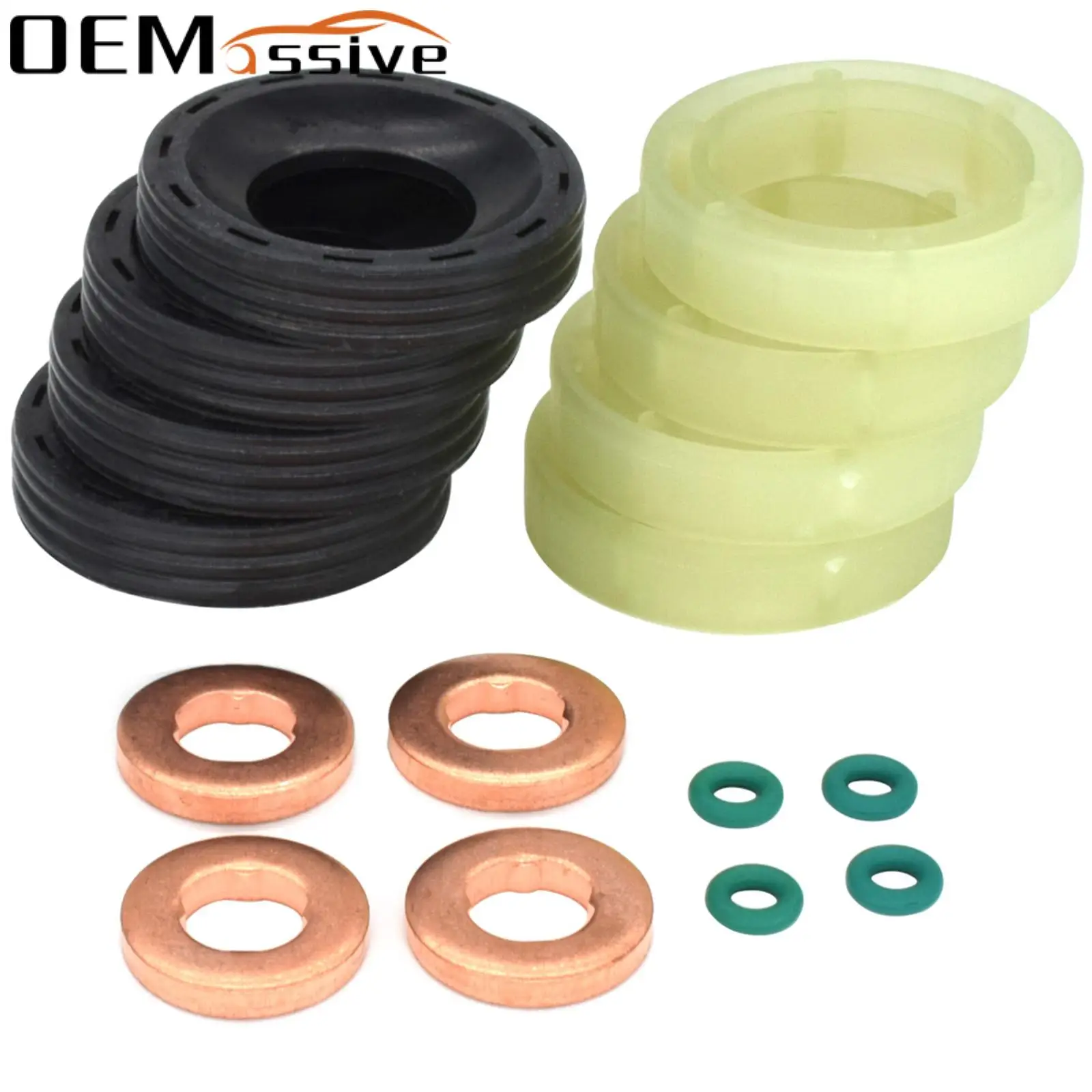 

FUEL INJECTOR SEAL + WASHER + O RING SET FOR CITROEN BERLINGO C3 C4 PICASSO PEUGEOT 207 307 407 FORD C-MAX FIESTA FOCUS FUSION