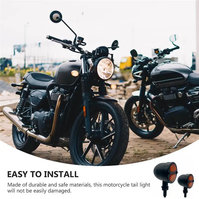 

2 pcs Motorcycle Modified Flashing Turn Right Left Signal Turn Retro Modified Universal Light Rear Blinker Indicator Tail Lights