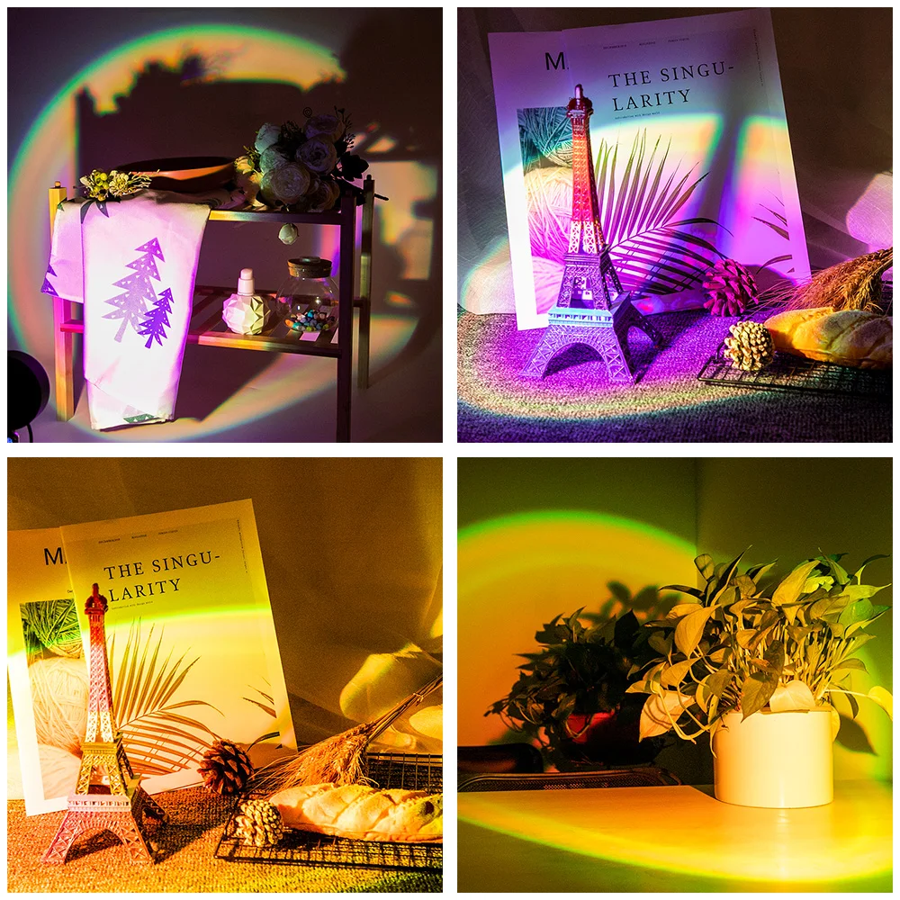 Лампа С закатом в винтажном стиле декоративный светодиодный ночник RGB для