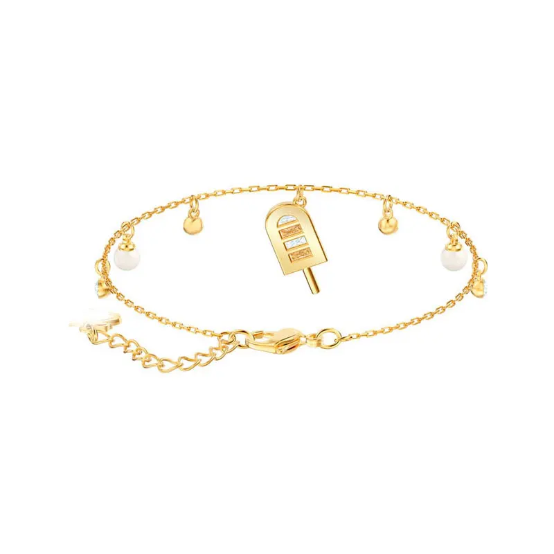 Высокое качество SWA розового золота с жемчугом драгоценными камнями и мороженое