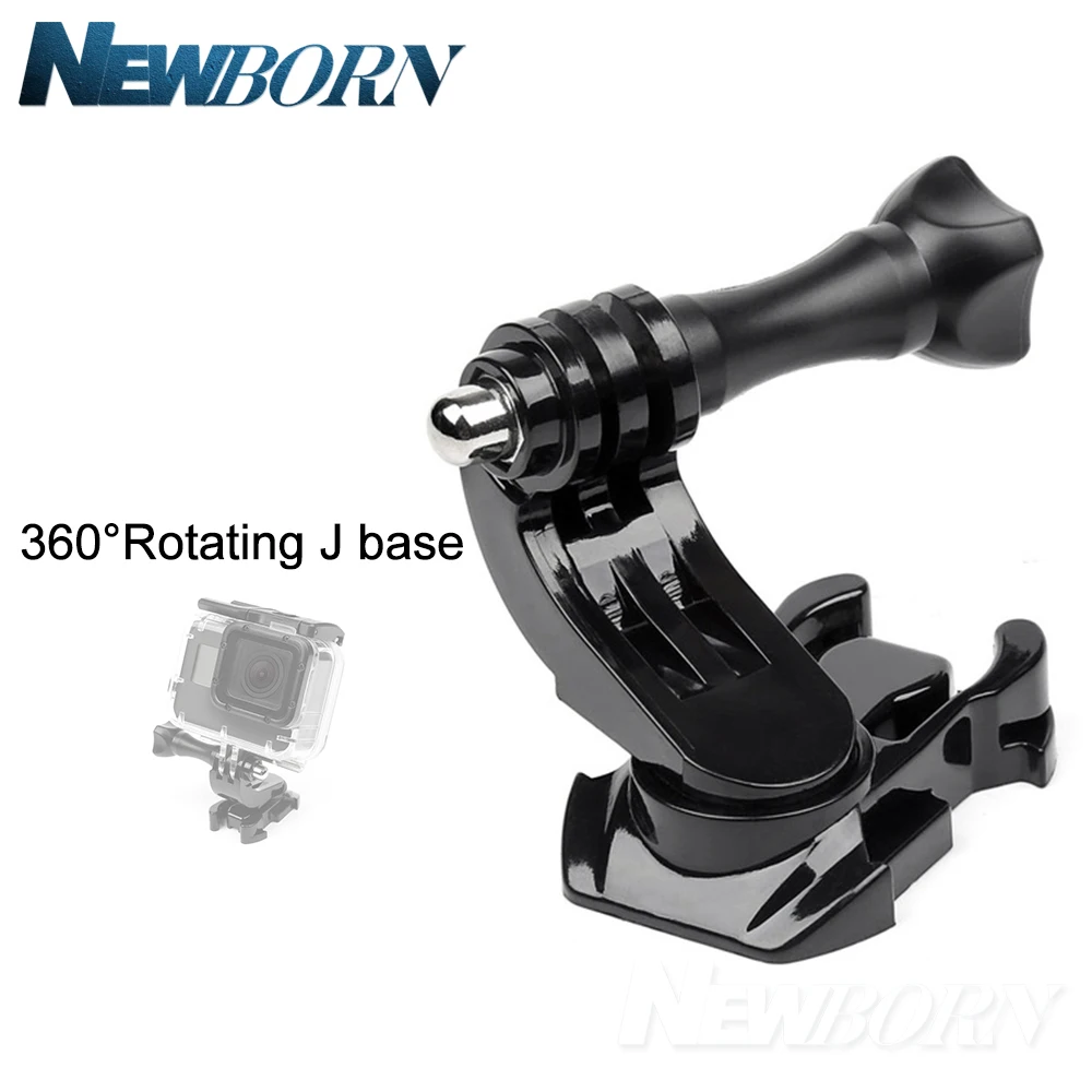 Проигрыватель J Крюк Пряжка крепление основание для GoPro HERO 9 8 7 6 5 Session SJCAM SJ4000 Xiaomi Yi