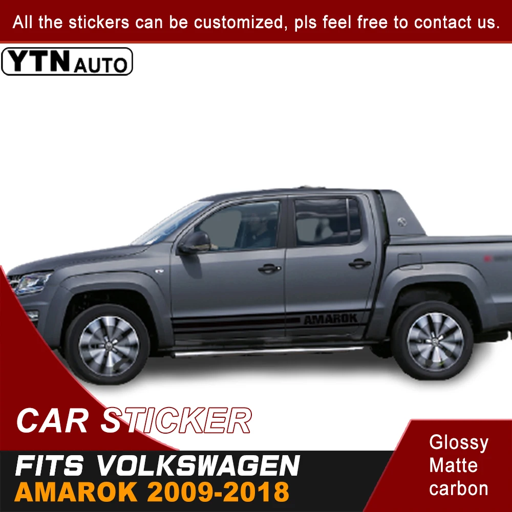 Бесплатная доставка 2 шт. автомобильная наклейка на заказ для VW Amarok 2009 2018 черная
