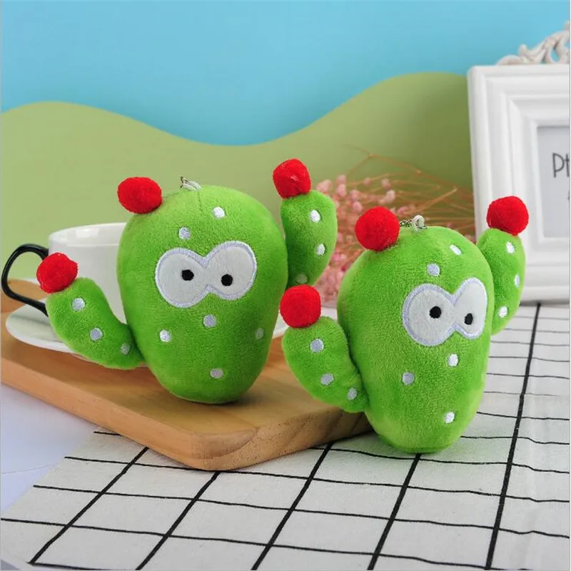 

1Pcs New Cute Cactus Plush Toy For Boys &Girls Stuffed Key Chain Bag Pendant Event Gift Wedding Present 12CM